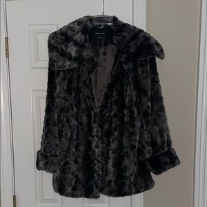 Jones New York Charcoal Teddy Jacket